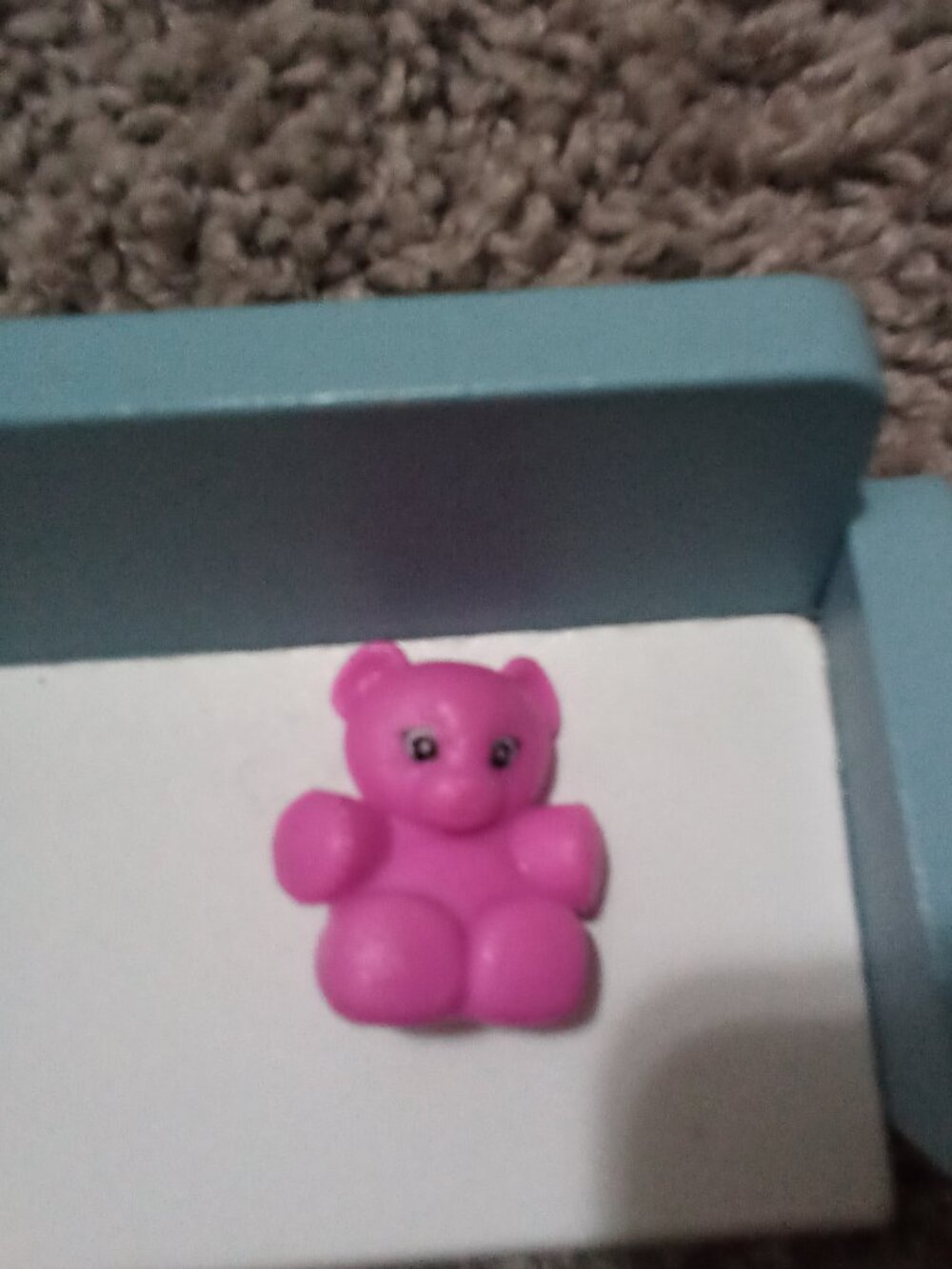 Mini Pink Teddy Bear Doll Accessory Figure Barbie Size
